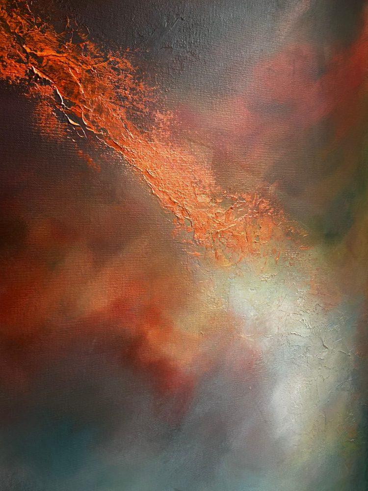 Detail Burnished Sky - Painting by Andy Taylor