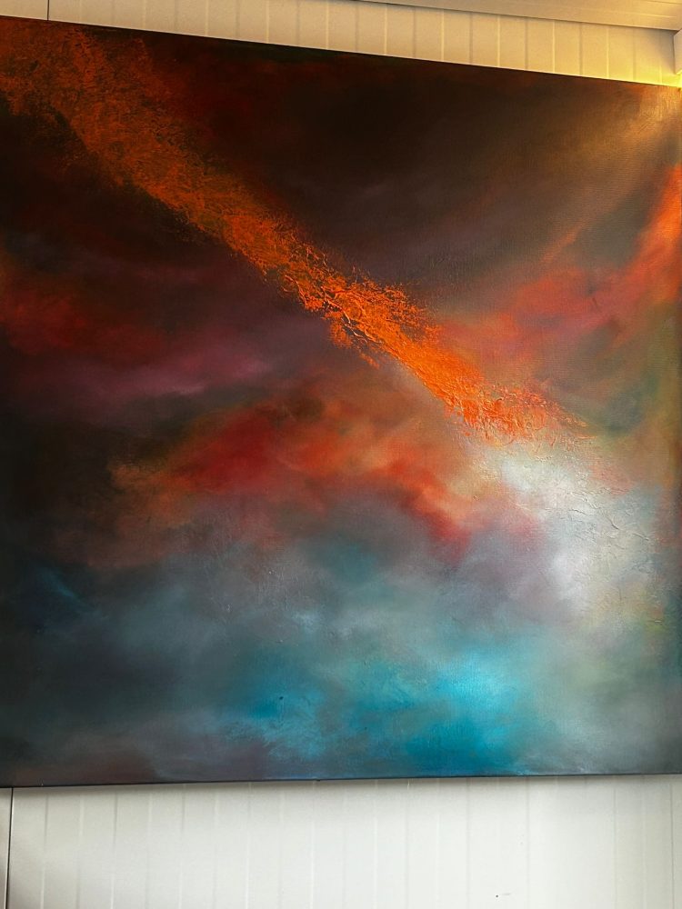 Detail Burnished Sky - Painting by Andy Taylor