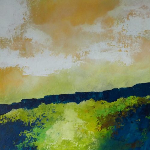 Curbar Light #3 abstract Derbyshire landscape painting by Andy Taylor