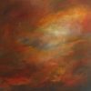 Amber Cloud - original orange sky painting by Andy Taylor