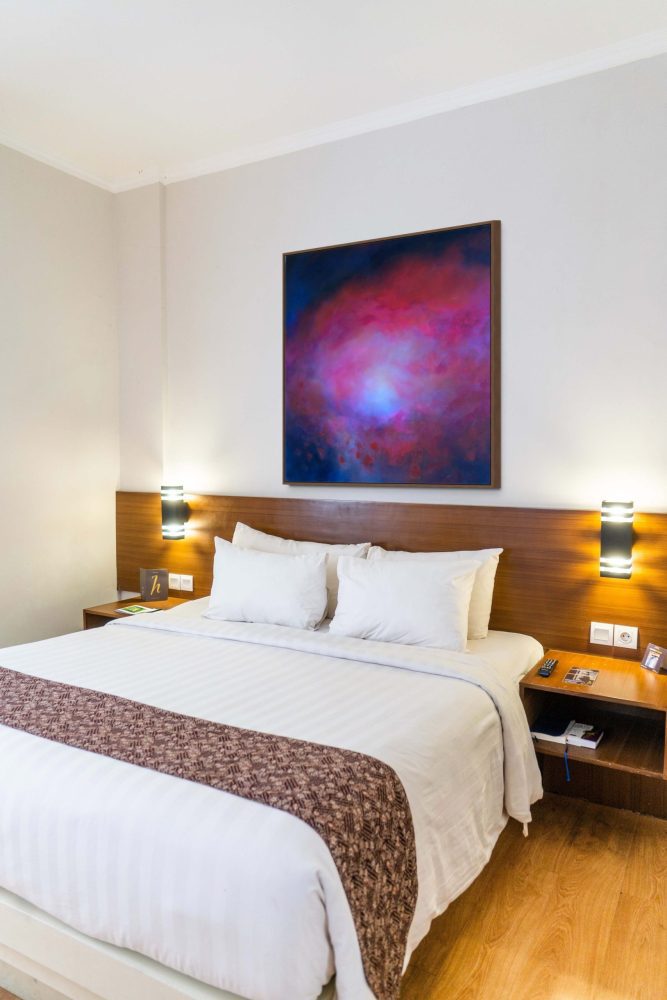 Fields of Ember painting in Bedroom