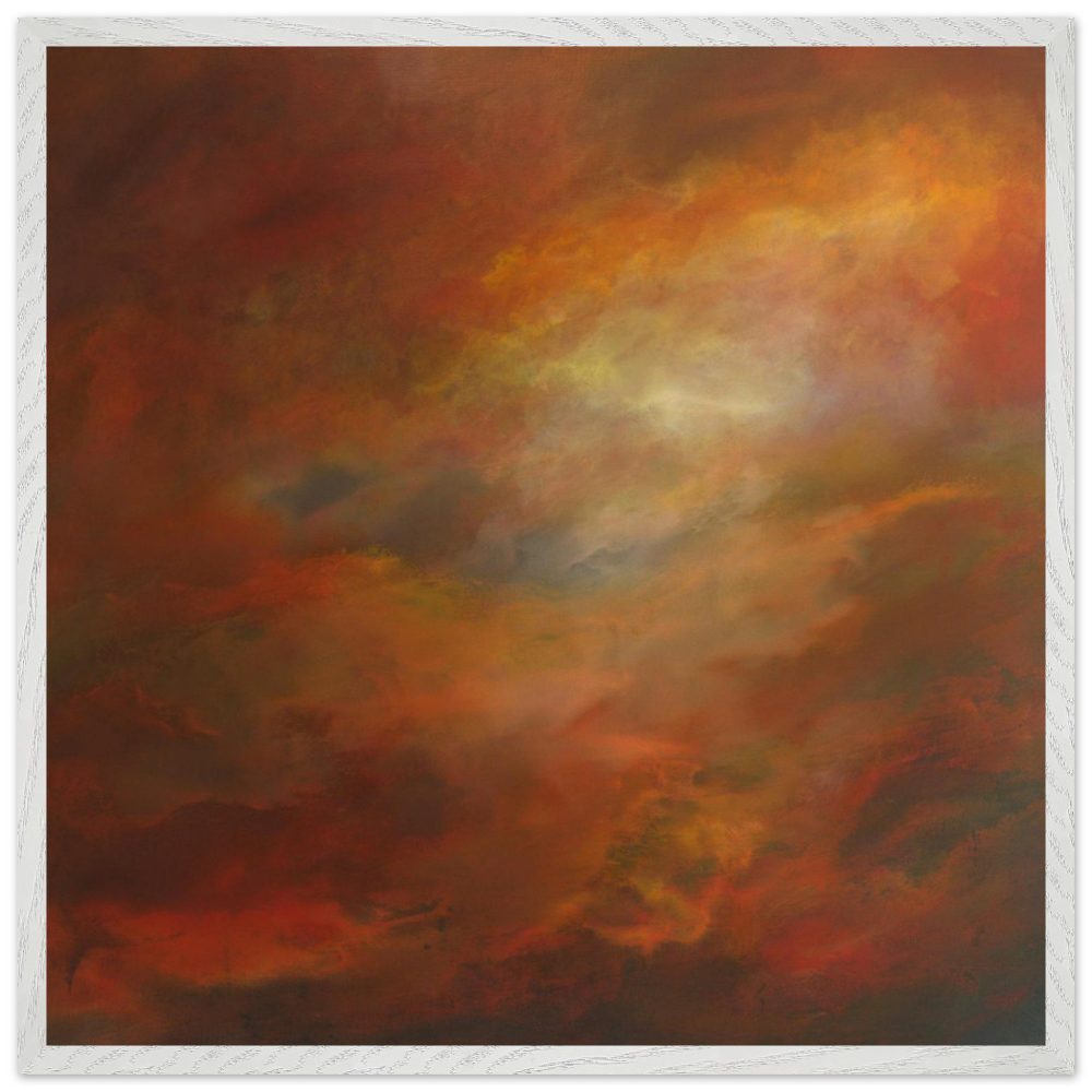 Framed Print of Amber Cloud - Painting by Andy Taylor