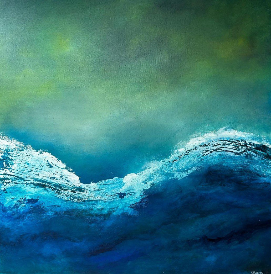 Sea Glass Light | Original Abstract Coastal Painting | Andy Taylor