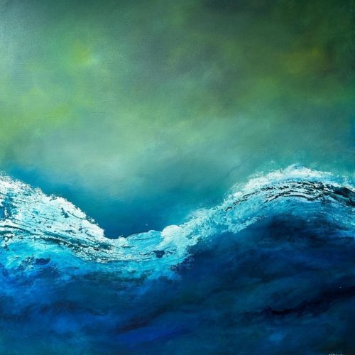 Sea Glass Light original coastal painting by Andy Taylor