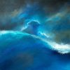 Azure Mist original abstract seascape painting by Andy Taylor