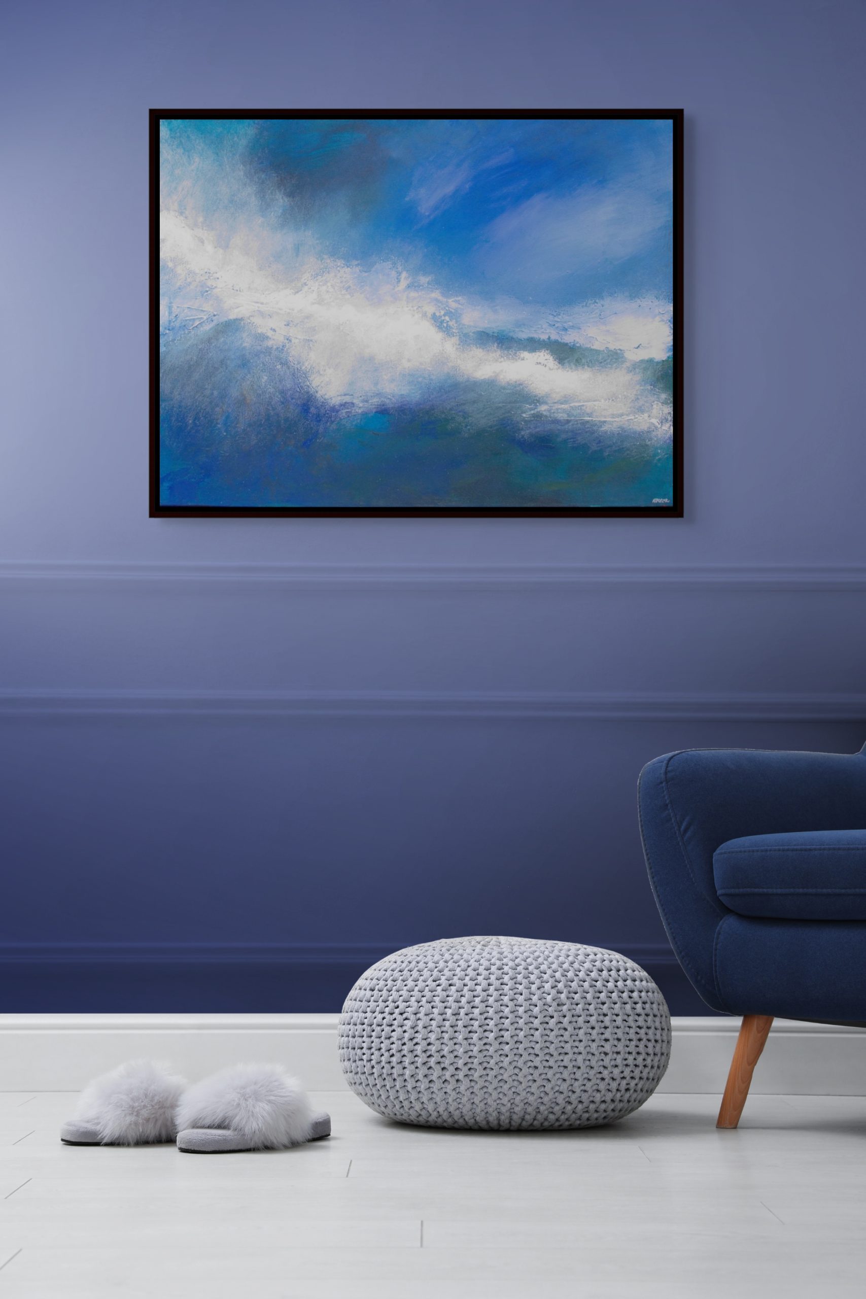 Rapture - painting by Andy Taylor Staged in Living Room