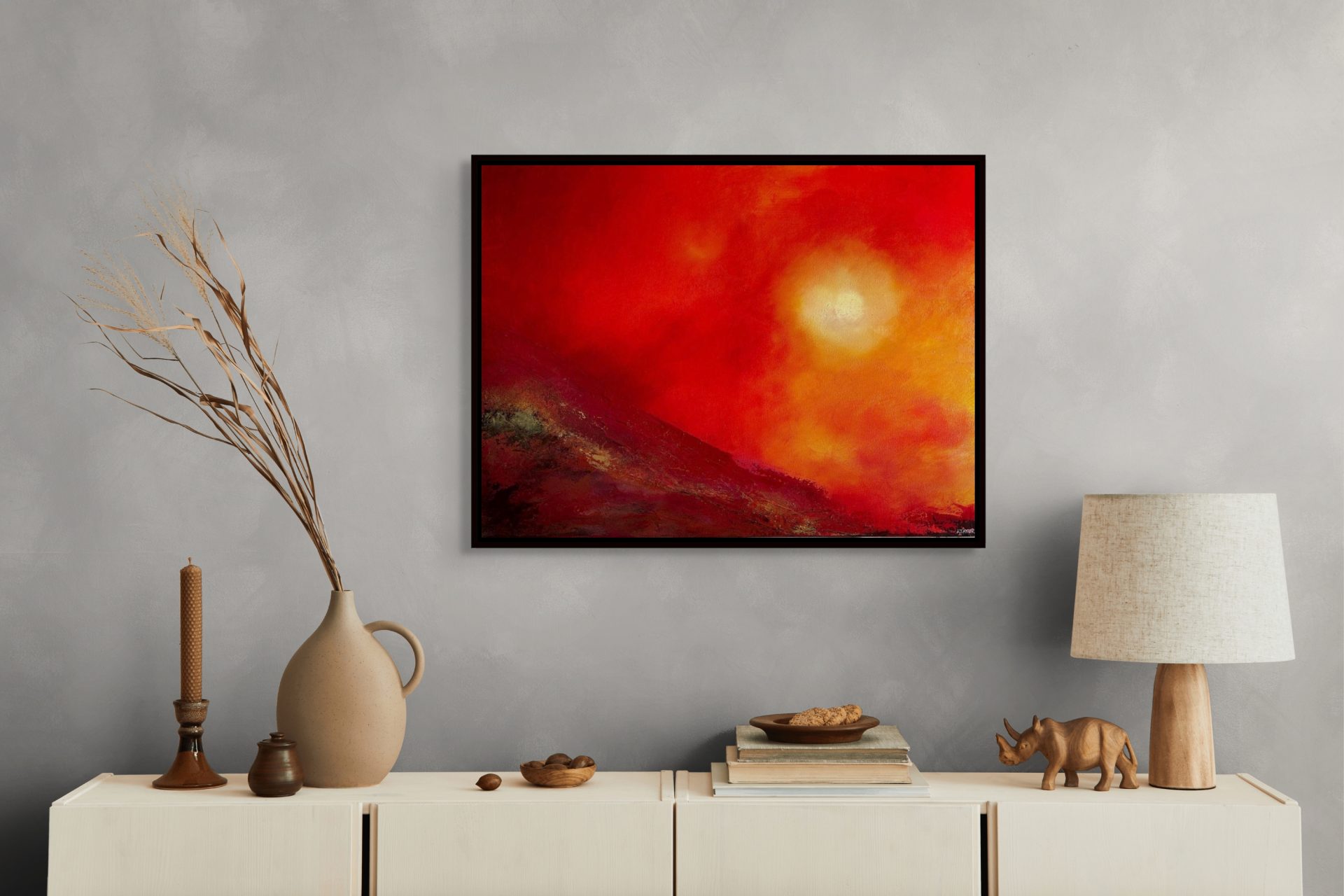 Heat Painting by Andy Taylor - Staged in Living Room