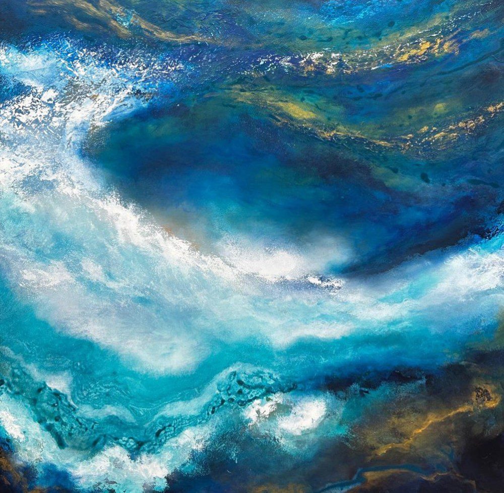 Surfacing - original abstract painting by Andy Taylor